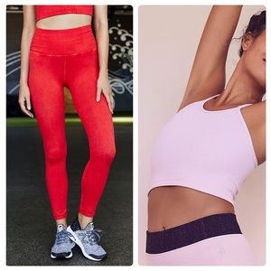 Free people leggings and crop set bundle